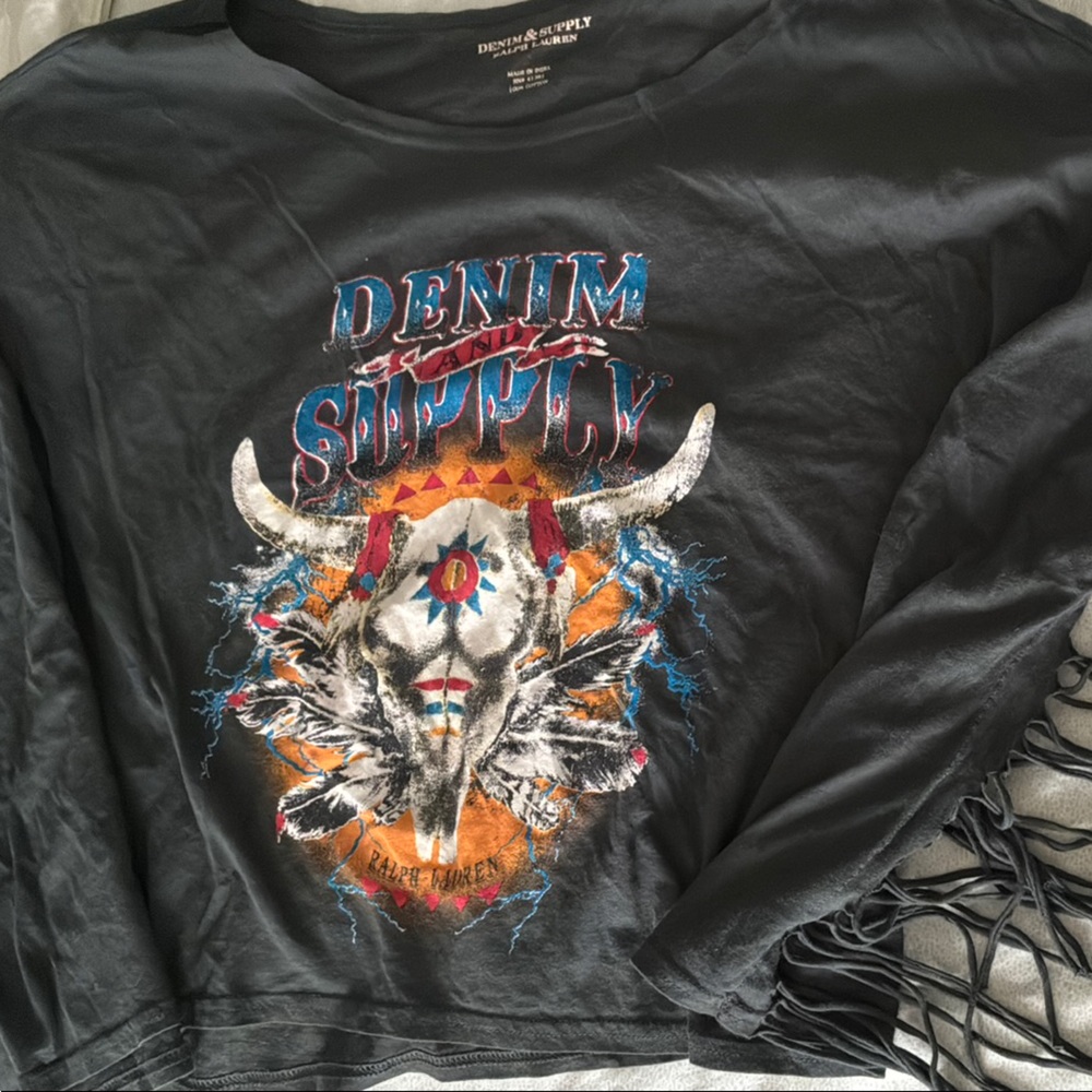 Denim & Supply Ralph Lauren Black Short Sleeve Tee
